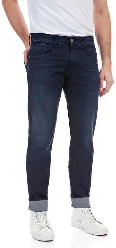 Replay men's jeans with stretch, blue (Dark Blue 007), 38W / 34L