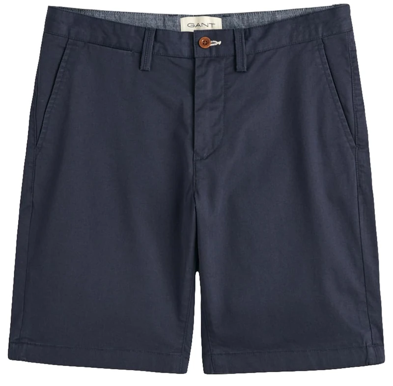 GANT Men's Slim Twill Shorts Dress, Marine, 30