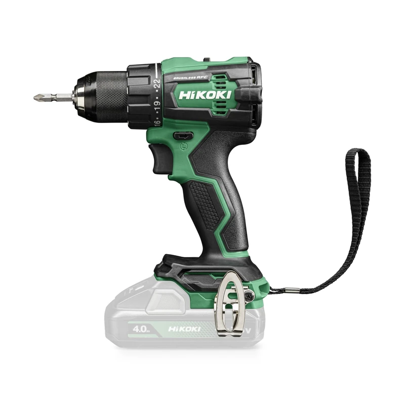 HIKOKI Akku Bohrschrauber DS18DEW4Z, Bohrfutterspannweite: 1.5-13 mm (18V, Max. Festdrehmoment (hart): 140 Nm, Leerlaufdrehzahl 2.Gang: 0-2000 min-1, Zubehör: ohne Akku, Egerät Und Transportkoffer)