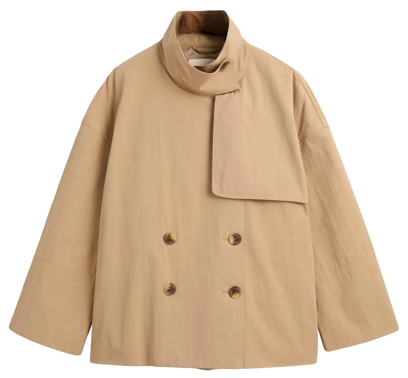 GANT Mid Length Trench Jacket, dark khaki, XXL - Image 1