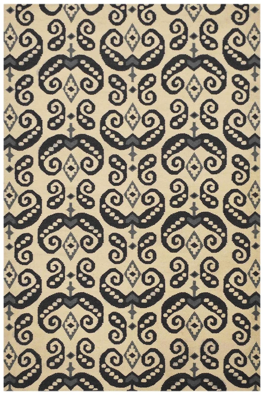Kilim 116/118 Brown/White, 152 x 230 cm - Image 1