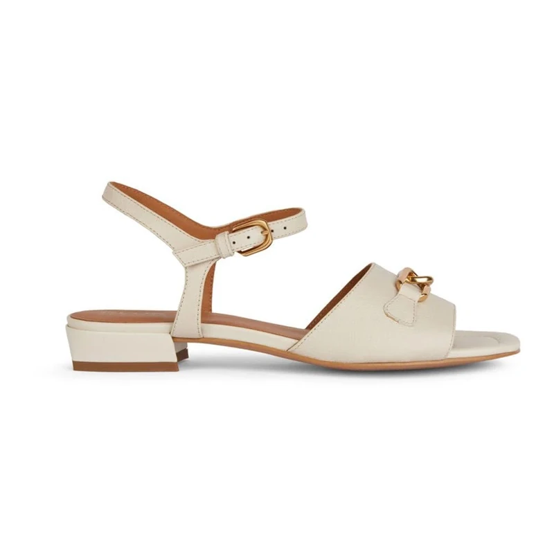 Geox D New Eraklia 15, Women's Flat Sandal, Lt Sand, 5 UK