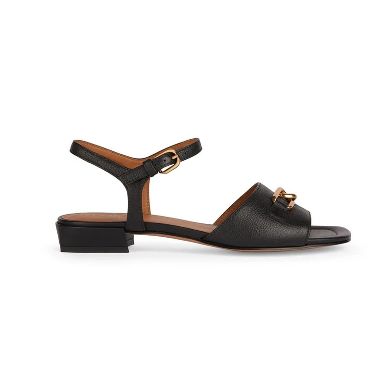 Geox Women's D New Eraklia 15 Flat Sandals, black, 4 UK