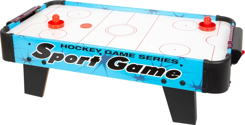 small foot Champion Air Hockey, compact tabletop game for speed hockey, with puck, for ages 5+ years, 12445