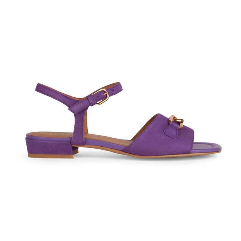 Geox Women's D New Eraklia 15 Flat Sandal, Purple, 3 UK