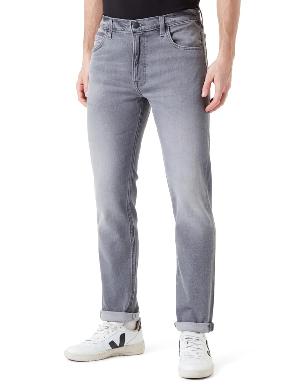 Lee Men's Rider Jeans, Worn in Mid Grey, 30 W/34 L