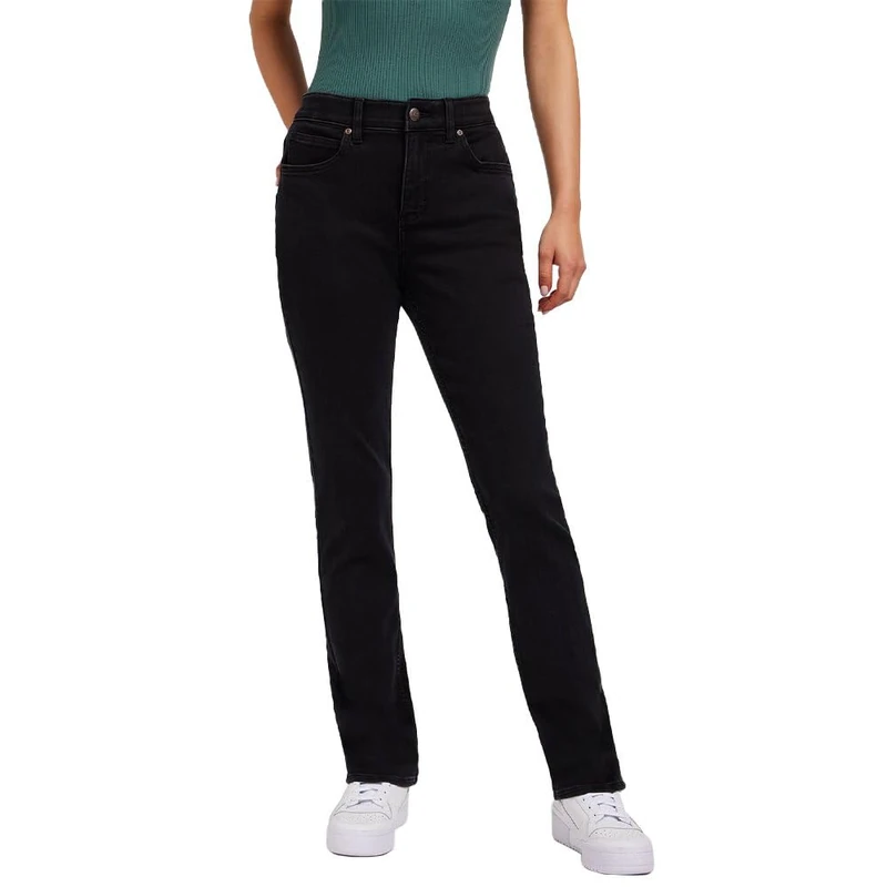 Lee Women's Ulc Straight Jeans, Midnight Bloom, 33W x 33L