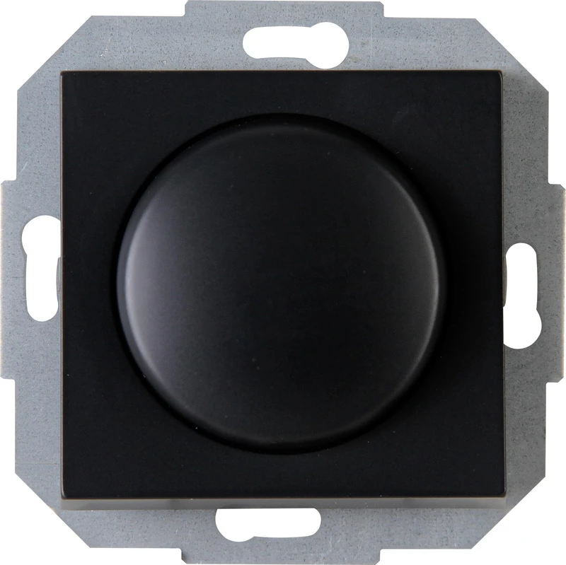 Kopp Athenis 842950082 Pressure Change Dimmer Combination Device LED Dimmer for Incandescent Lamps, 230 V Halogen Bulbs, Phase Control, RL 20-250 W/VA, LED 3-35 W, 230 V~, 50 Hz, Black, Matte Finish