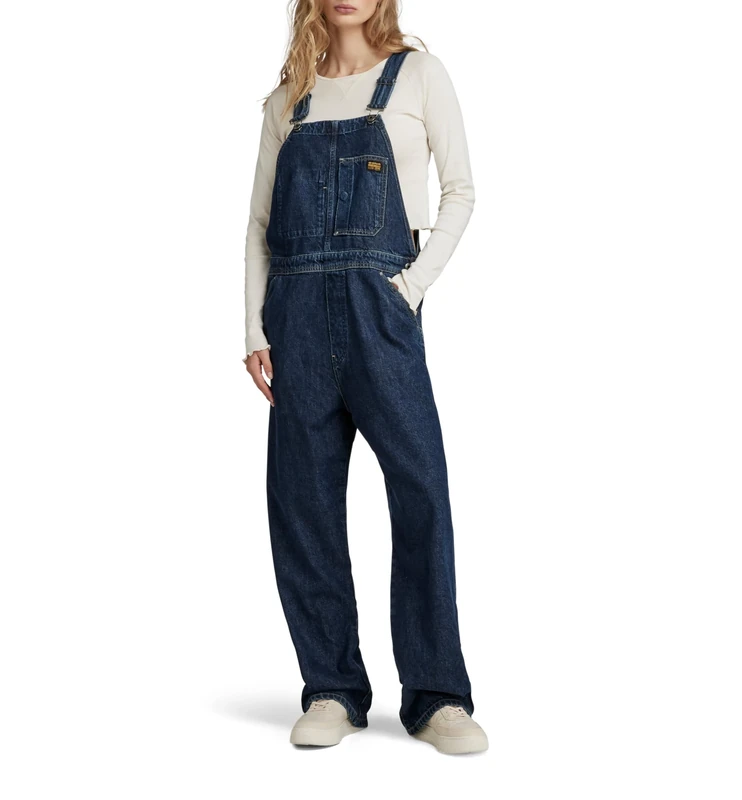 G-STAR RAW Women's Workwear Bib Overall Wmn Polo Sweater, Worn in Blue Pool, XXS