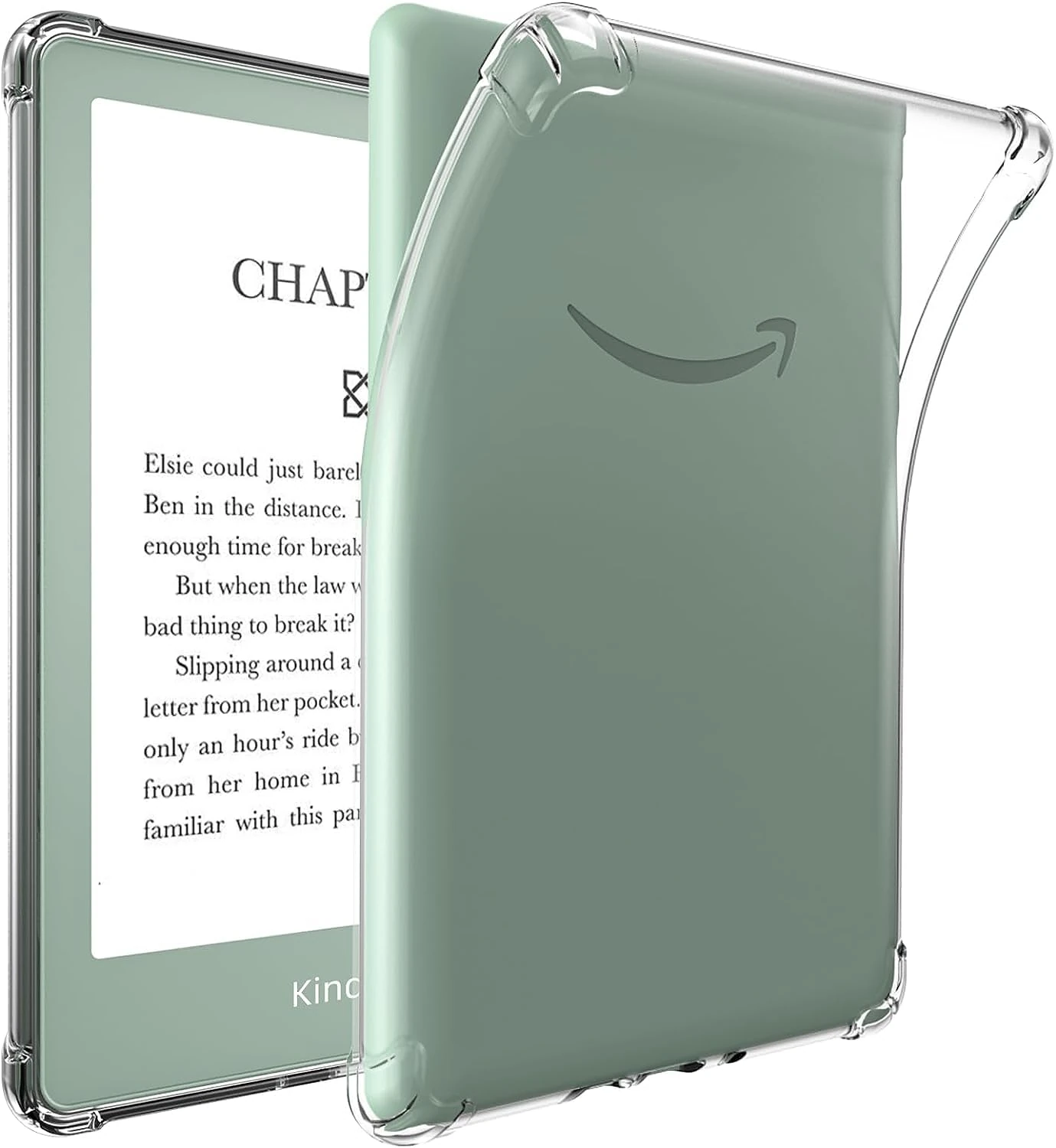 Clear Case for 6.8" All-New Kindle Paperwhite (11th Generation-2021) and Kindle Paperwhite Signature Edition,Lightweight Silicone Slim Rubber TPU Back Cover - Transparent (Clear)