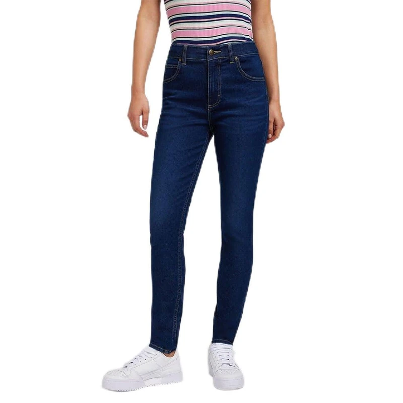 Lee Women's Frenchie Jeans, Deepest Dark, 27W x 31L - Image 1