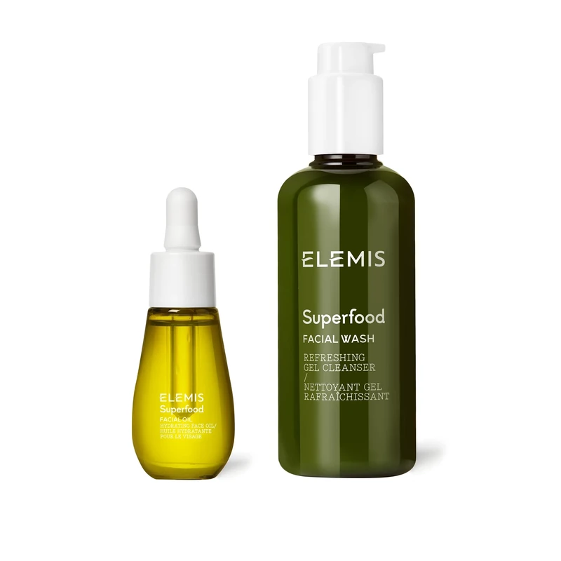 ELEMIS Superfood Facial Cleanse, Lightweight Daily Nutrient-Rich Deep Gel to Foam Cleanser Balances & Hydrates Sensitive Skin, Refreshing, Antioxidant-Rich Skincare Treatment - Single or Bundle