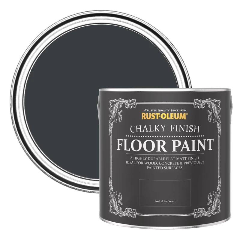 Rust-Oleum Grey Scratch Proof Floor Paint in Matt Finish - Anthracite (RAL 7016) 2.5L