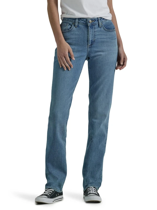 Lee Women's Legendary Mid Rise Straight Leg Jean, Purpose, 12 - Image 1