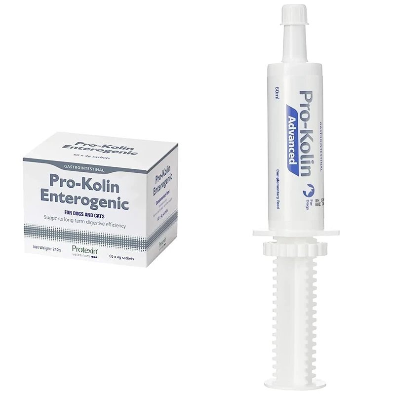 Protexin Pro-Kolin Enterogenic 4 g (Pack of 1, Total 60 Sachets) & Veterinary Pro-Kolin Advanced for Dogs Advanced for Dogs, 60 ml