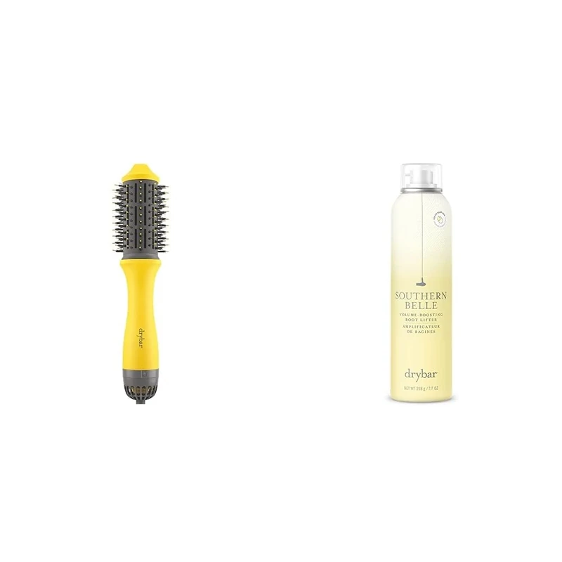 Drybar Single Shot Blow-Dryer Brush - Style, Dry, Brush in one Step, Ionic Technology & Southern Belle Volume-Boosting Root Lifter - 218 g - Ultra-plumping Spray Foam