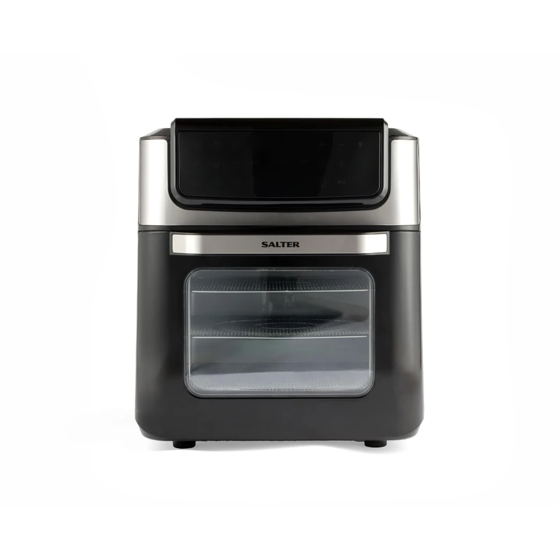 Salter Digital Air Fryer – XL 12L Mini Oven, Healthy Air Fry/Roast/Rotisserie/Toast/Bake, 3 Racks Included, No Preheating Needed, 12 Preset Functions, LCD Touch Display, Adjustable Temp, 1800W
