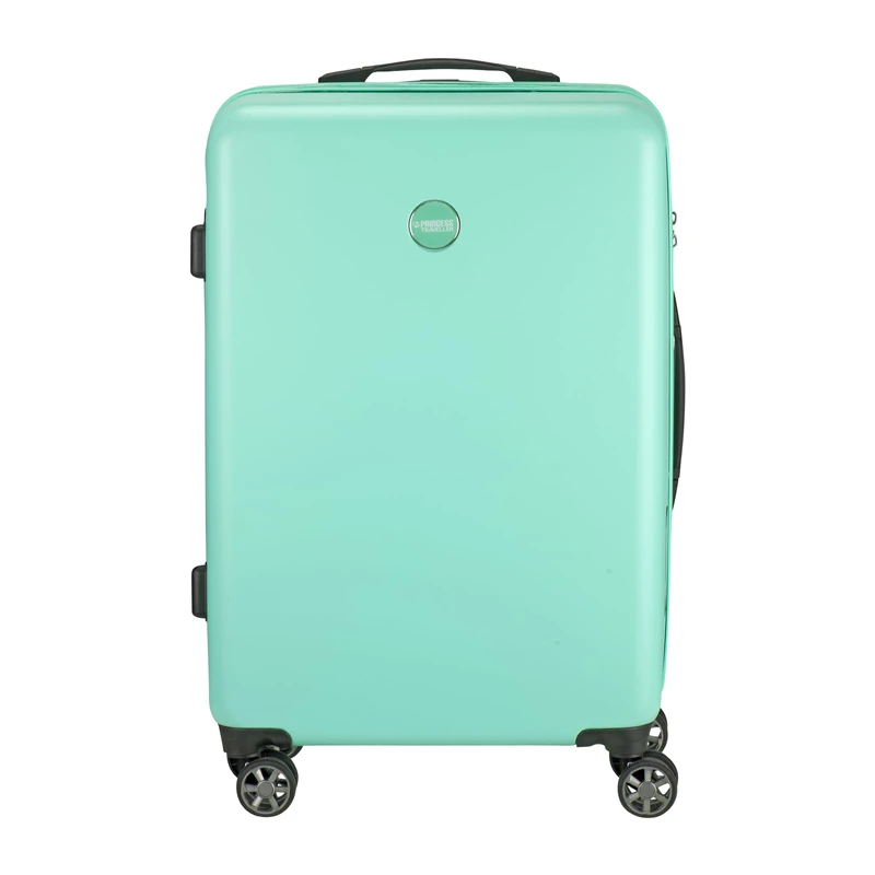 Princess Traveller PT01 Deluxe - Made from Recycled Materials - 7 Colours and 3 Sizes - 4 Double Swivel Wheels - Recessed TSA Lock, Pacific Mint, Händgepack, Hard Shell Trolley with Swivel castors