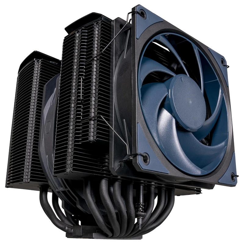Cooler Master MasterAir MA824 Stealth Dual Tower CPU Air Cooler, 8 Heat Pipes, Dual Mobius 120|130mmFans, Nickel-Plated Copper Base, AMD Ryzen AM5/AM4, Intel LGA1700/1200 (MAM-D8PN-318PK-R1) - Image 1