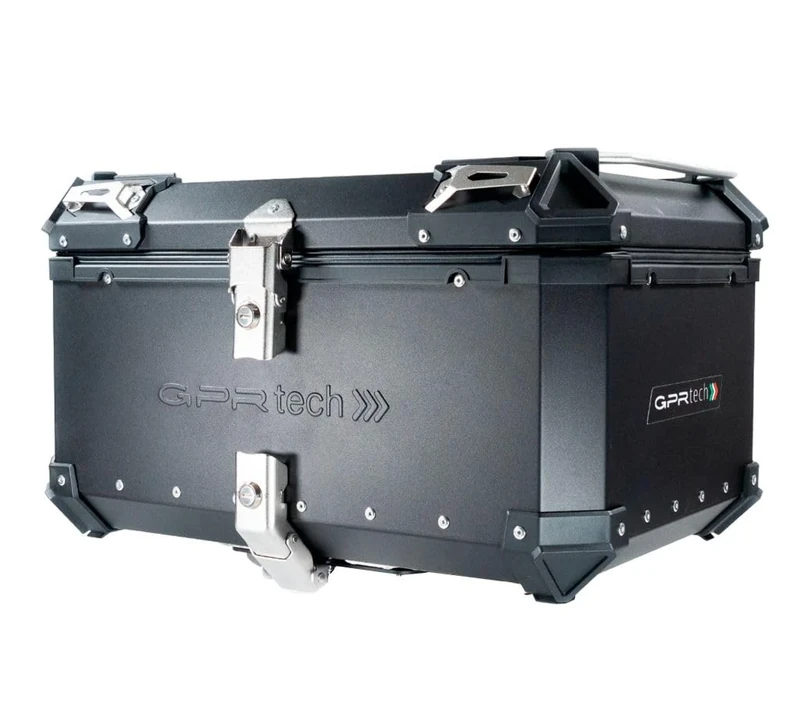Top Case GPR TECH F 750 Gs 2021/2023 e5 TOP CASE ALPI-TECH 45 LT. BLACK Top case in aluminum, black silver color with specific plate included Capacity 45 LT.