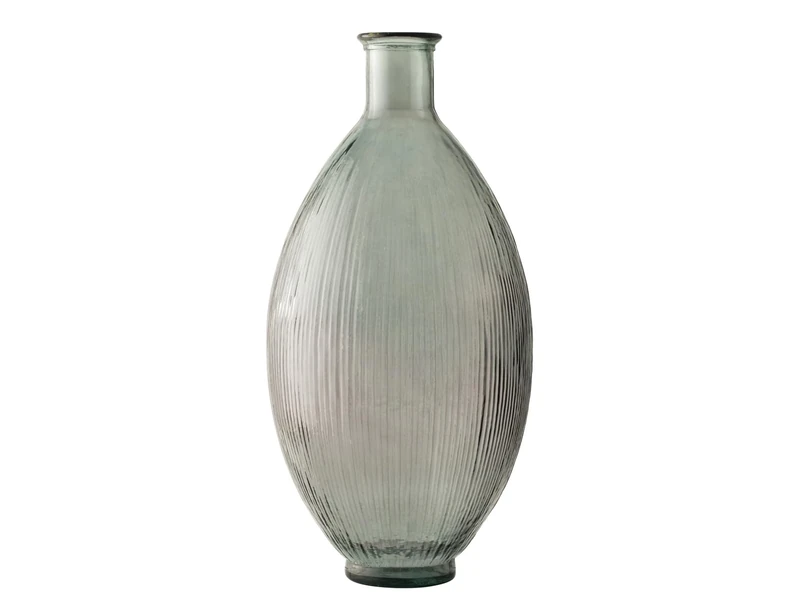 H&h Ares Recycled Glass Vase Grey H 59 cm