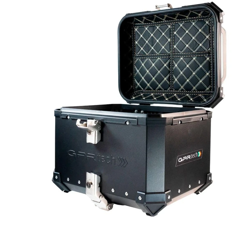 Top Case GPR TECH F 700 Gs 2011/2015 TOP CASE ALPI-TECH 35 LT. BLACK Top case in aluminum, black silver color with specific plate included Capacity 35 LT.