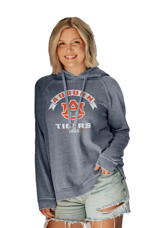 Blue 84 Women's NCAA Officially Licensed Hooded Sweatshirt Burnout Vintage Scholar