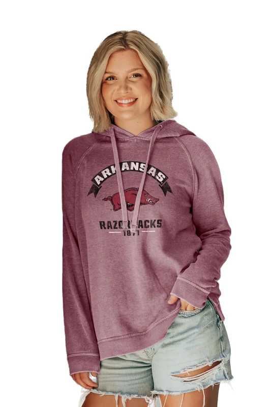 Blue 84 Women's NCAA Officially Licensed Hooded Sweatshirt Burnout Vintage Scholar
