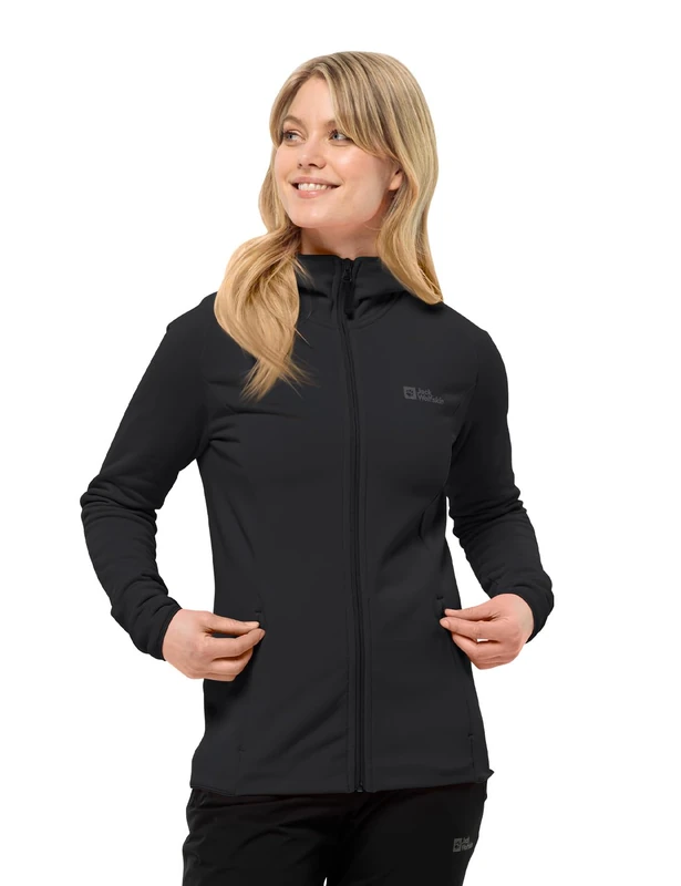 Jack Wolfskin BAISELBERG HOODED FZ W, Women’s Jacket, black,