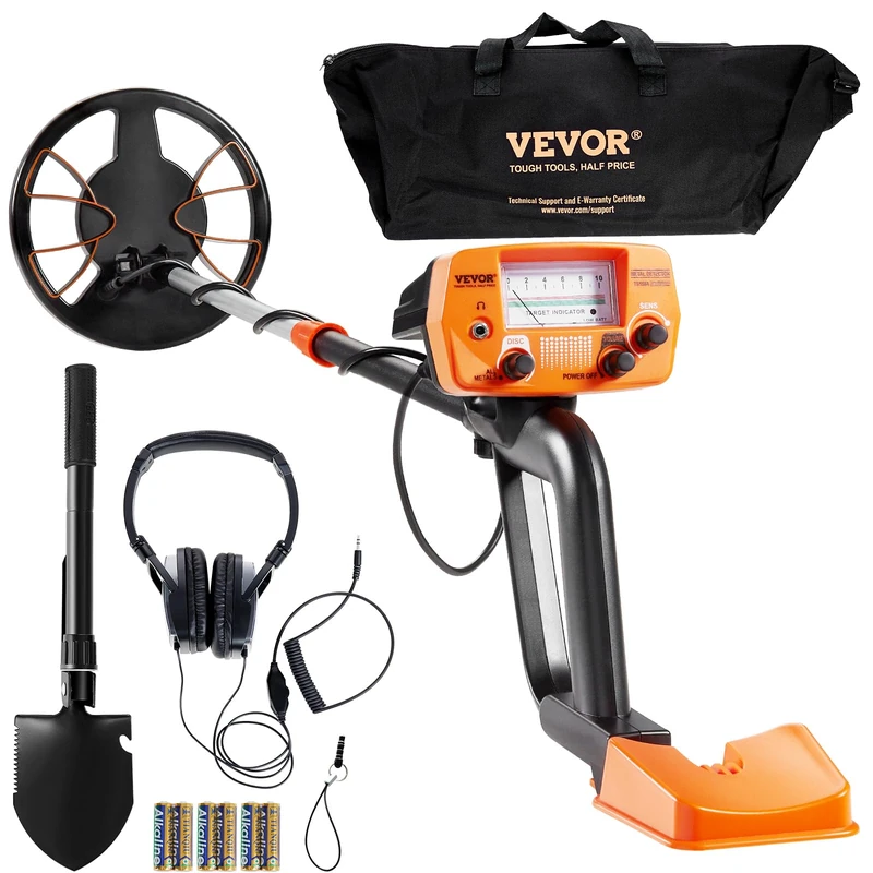 VEVOR Metal Detector Kit for Adults, Multifunctional Professional Detector with 2 Modes, Metal Detector, Waterproof 8 Inch Coil for Greater Depth, with Shovel and Carry Bag - Image 1