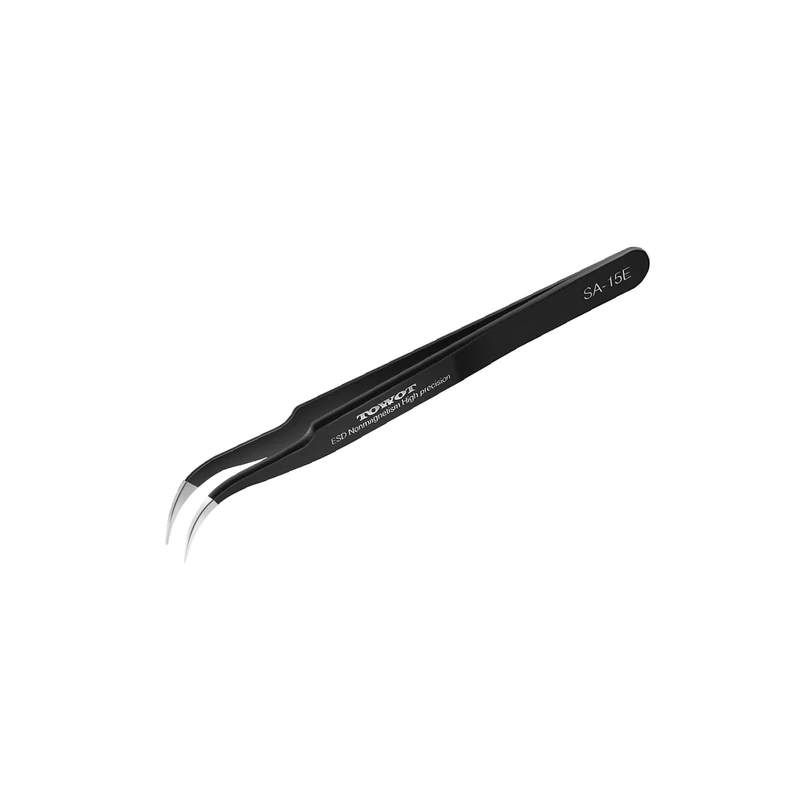 TOWOT Precision Tweezers, Anti-Static Stainless Steel Eagle-Beak Tweezers for Electronics, Crafts, Welding, and Jewelry Making Industrial Tweezers