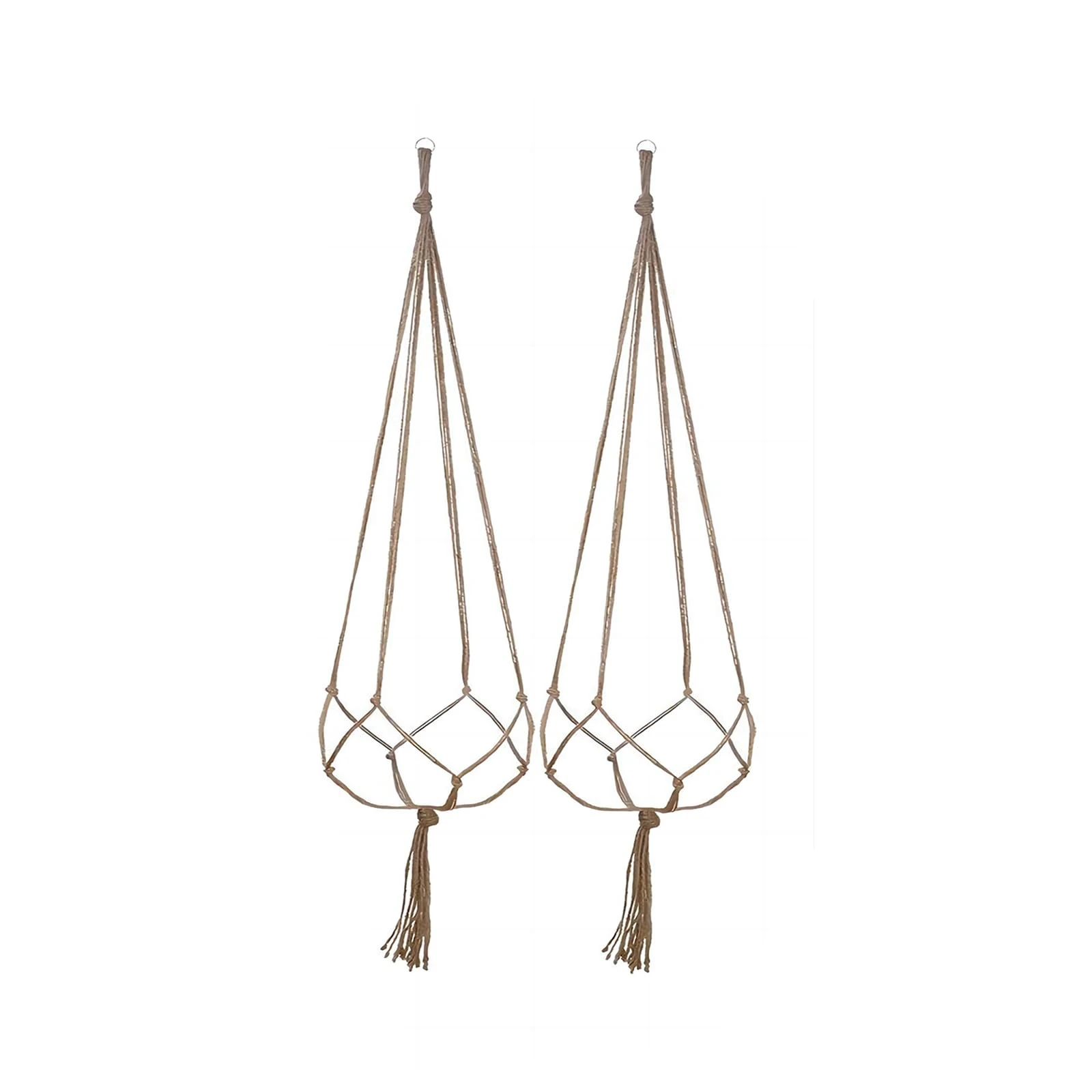PAITOK 2 Pack Hanging Planters Baskets, hanging plant pots Macrame Plant Hanger Set hanging pots for plants outdoor indoor Balcony Decoration Ceiling Garden(90cm *2)