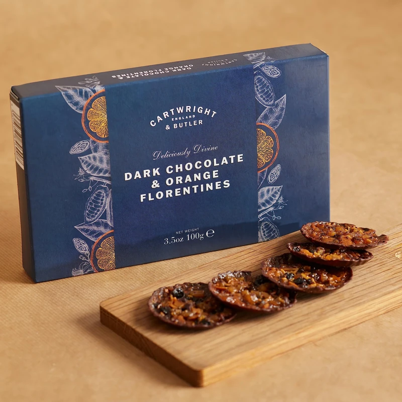 Cartwright & Butler | Dark Chocolate & Orange Florentines