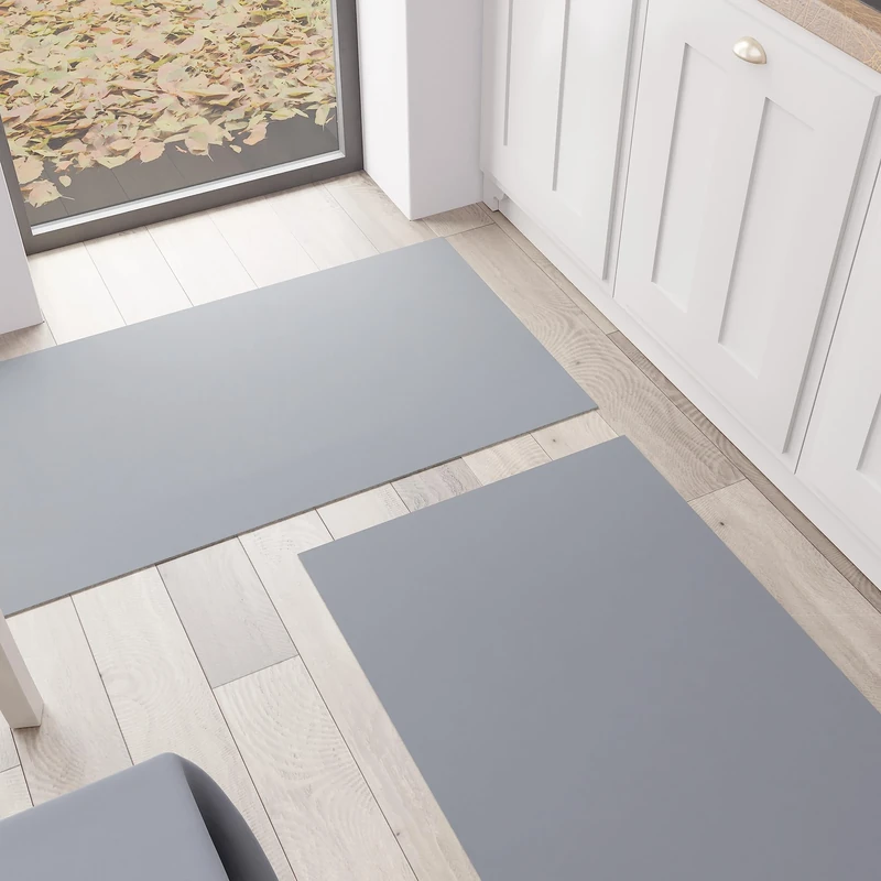 PETTI Artigiani Italiani - Kitchen Rug, Kitchen Runner, Washable Non-Slip Kitchen Rug, Non-Slip Rug, Kitchen Runner, Plain Rug, 52 x 480 cm, Grey, 100% Made in Italy