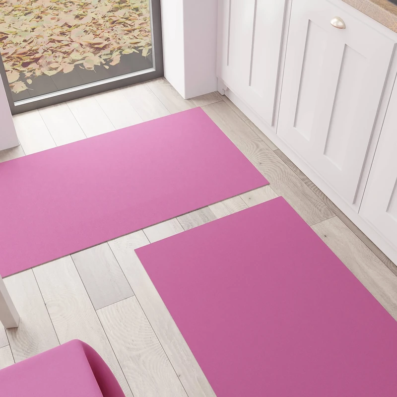 PETTI Artigiani Italiani - Kitchen Rug, Runner, Kitchen Rug, Washable, Non-Slip, Rug Runner, Kitchen Rug, Solid Colour 52 x 380 cm, Fuchsia, 100% Made in Italy