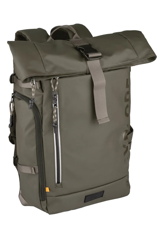 camel active Explore Men's Rolltop Backpack, 26 L, Green, L, 004118