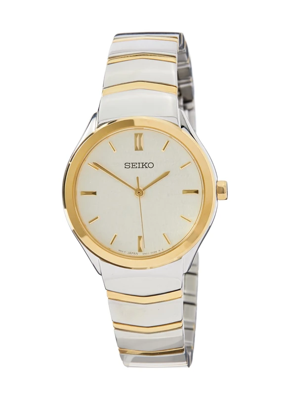 Seiko Women Analog Japanese Quartz Watch with Stainless Steel Strap SUR550P1