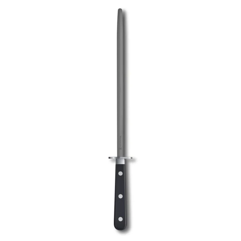 Victorinox Grand Maître Sharpening Steel, 25 cm, Tungsten Carbide, Round, Up to 70 HRC, Black