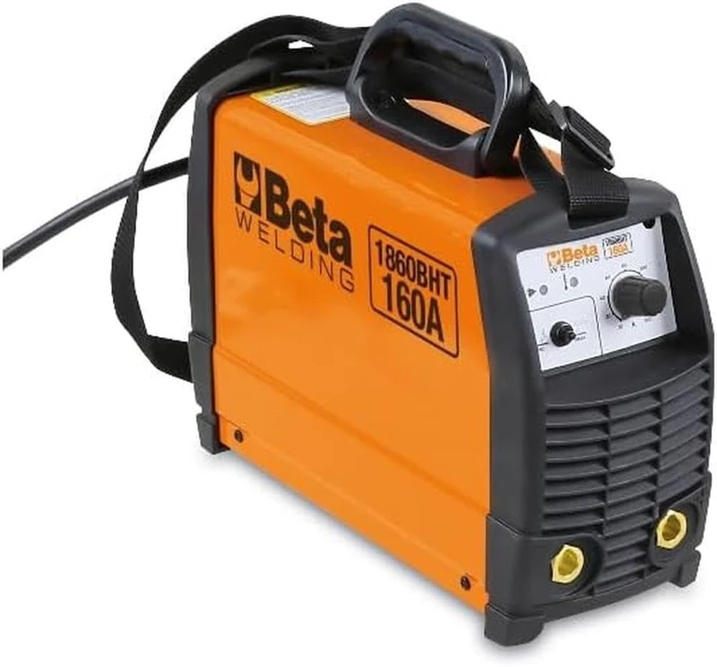 BETA 1860BHT/160A Inverter Welding Machine for MMA Welding with Rutile, Basic and Stainless Steel and TIG Electrodes on Steel, Complete with Arcforce, Stick/TIG (Lift Arc), Hot-Start, Antisticking