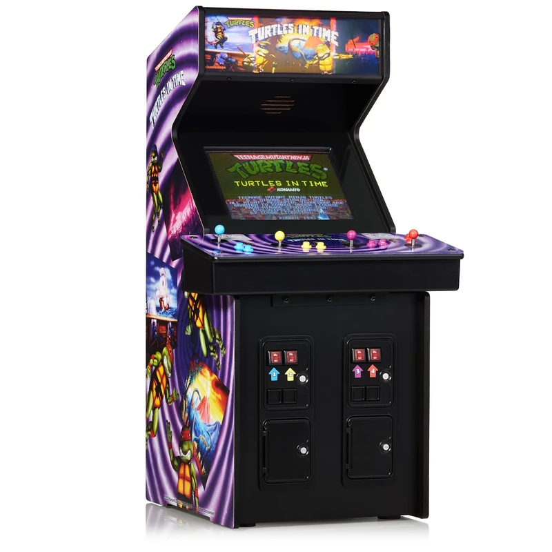 Numskull Quarter Arcades TMNT Turtles In Time Collector's Edition Mini Arcade - 1/4 Scale Authentic Wooden Replica, Original ROM, Rechargeable Battery & 3W Speakers for Retro Enthusiasts [video game]