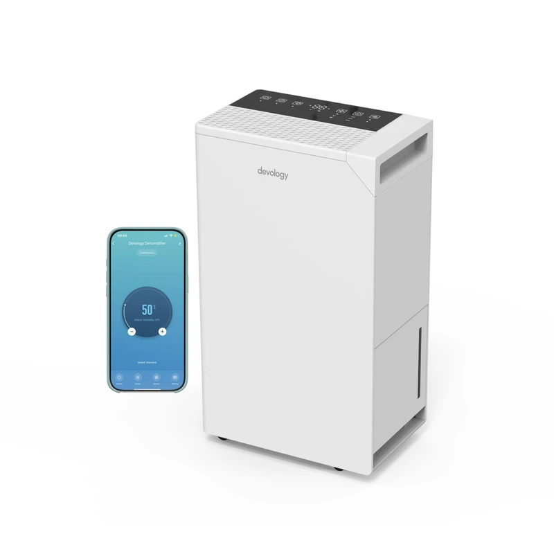 Devology 20L/Day Smart Home Dehumidifier App Control - HEPA Filter 3.5L Tank - Fast Laundry Drying High-Capacity Water Extraction - Quiet Energy Efficient Humidity Remover for Large Rooms & Damp Homes - Image 1