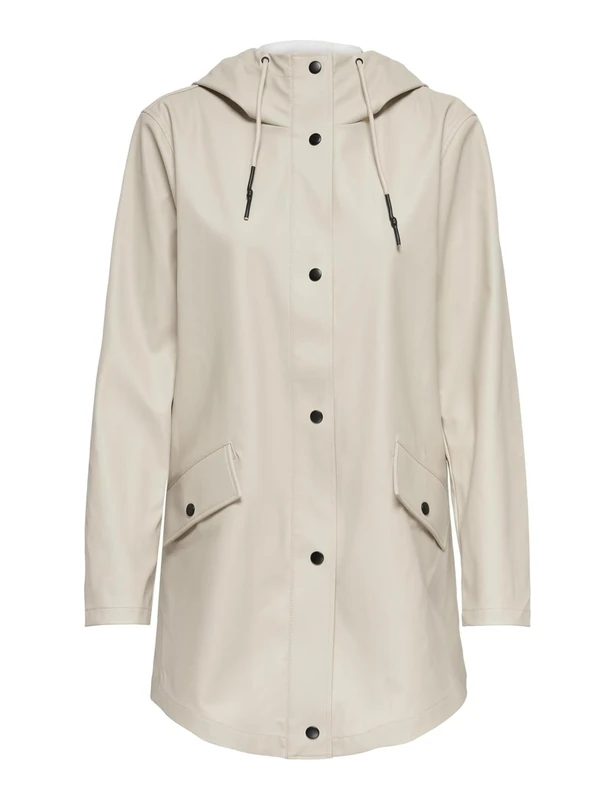 ONLY Female Onlelisa Raincoat, Silver Lining, XXL