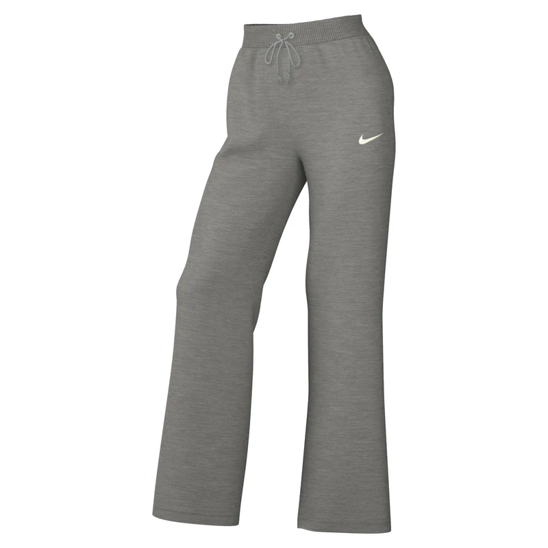 NIKE DQ5615-063 W NSW PHNX FLC HR Pant Wide Pants Women's DK Grey Heather/SAIL Size 2XL-S