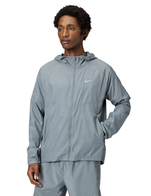 NIKE DD4746-084 M NK RPL MILER JKT Jacket Men's SMOKE GREY/SMOKE GREY/REFLECTIVE SI Size 2XL-T