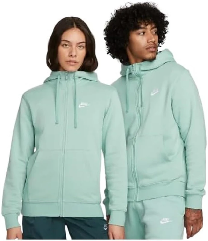 Nike BV2645-309 NSW Club Full Zip Hoodie - Mineral 3XL