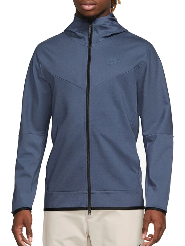 NIKE DX0822-491 M NK TECH FZ LGHTWHT Sweatshirt Men's DIFFUSED BLUE/DIFFUSED BLUE Size XS