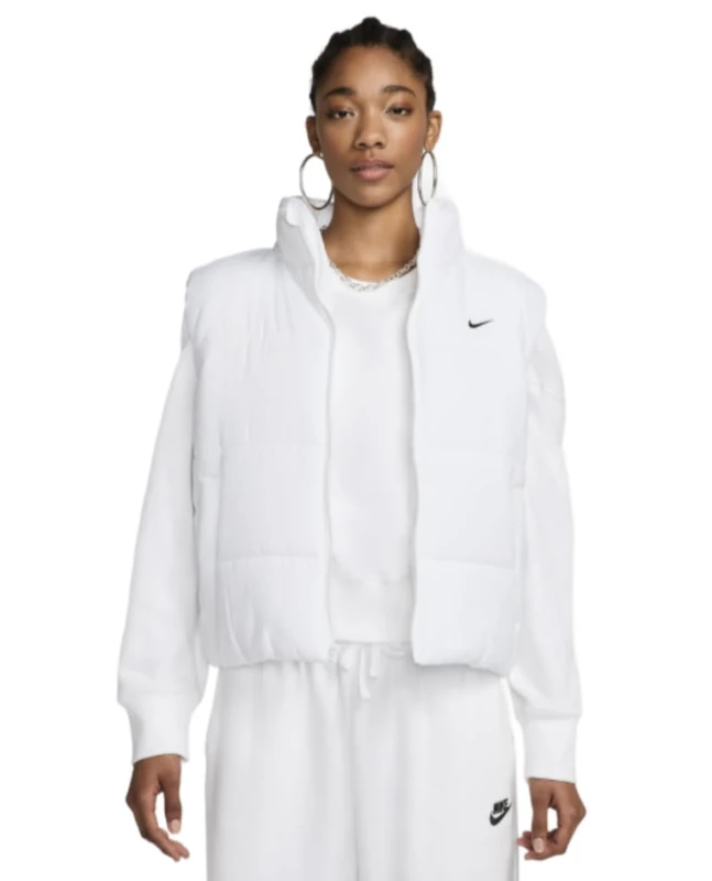 NIKE FB7679-100 W NSW TF THRMR CLSC VEST Jacket Women's WHITE/BLACK Size XL
