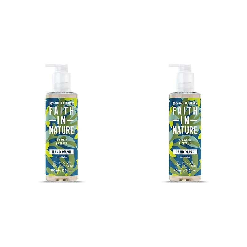 Faith In Nature Seaweed Citrus Hand Wash Vegan, SLS-Free, 2x400ml