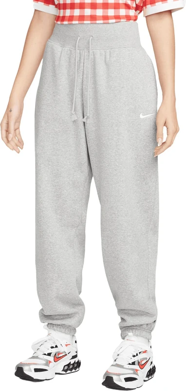 NIKE DQ5887-063 W NSW PHNX FLC HR OS Pant Pants Women's DK Grey Heather/SAIL Size S-S