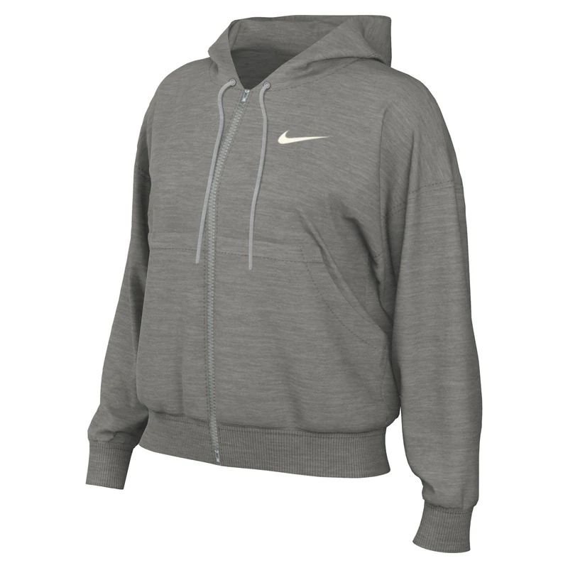 NIKE DQ5758-063 W NSW PHNX FLC FZ OS HOODIE Sweatshirt Women's DK GREY HEATHER/SAIL Size M-S